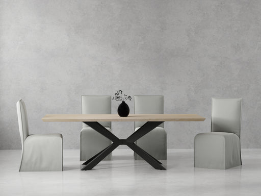 Parker House Crossings - Monaco Dining 86 In. Rectangular Dining Table With 4 Upholstered Chairs - DMON-5PC-86REC-DSLP-MTIV