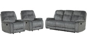 Parker Living Cooper - Shadow Grey Manual Glider Reclining Sofa and Two Recliners